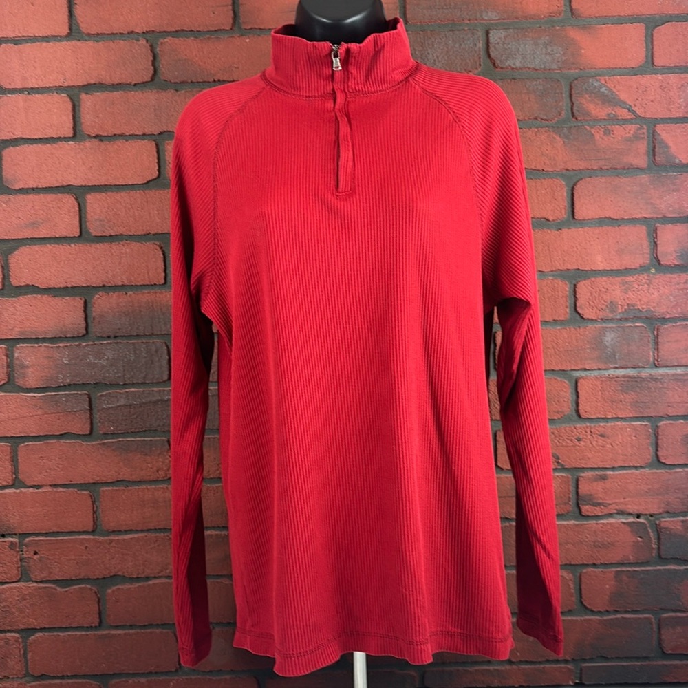 Tommy Hilfiger Quarter Zip Womens Small Red